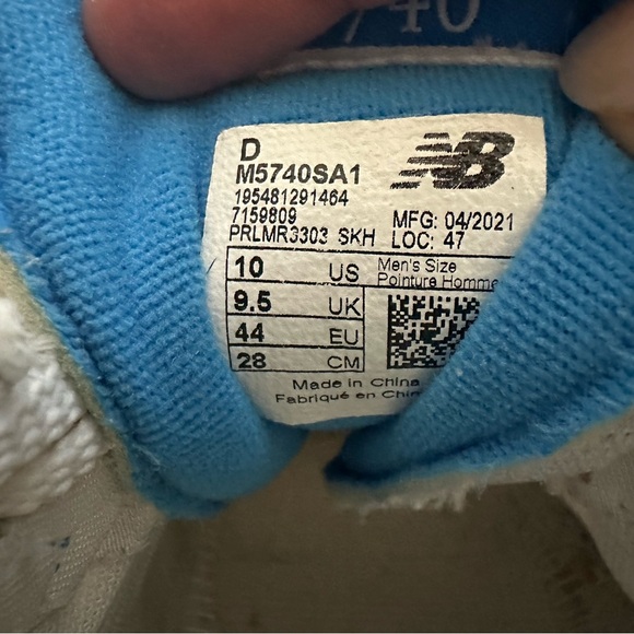 New Balance 57/40 Blue and Cream Sneakers - Mens 10 main image 7